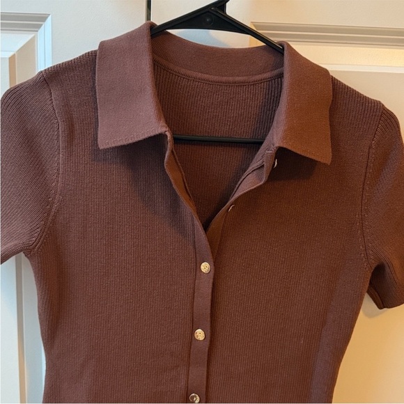 REVOLVE Chocolate Brown Button-Up Maxi Dress - Picture 3 of 4